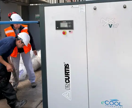 Aire comprimido confiable para tapas plásticas